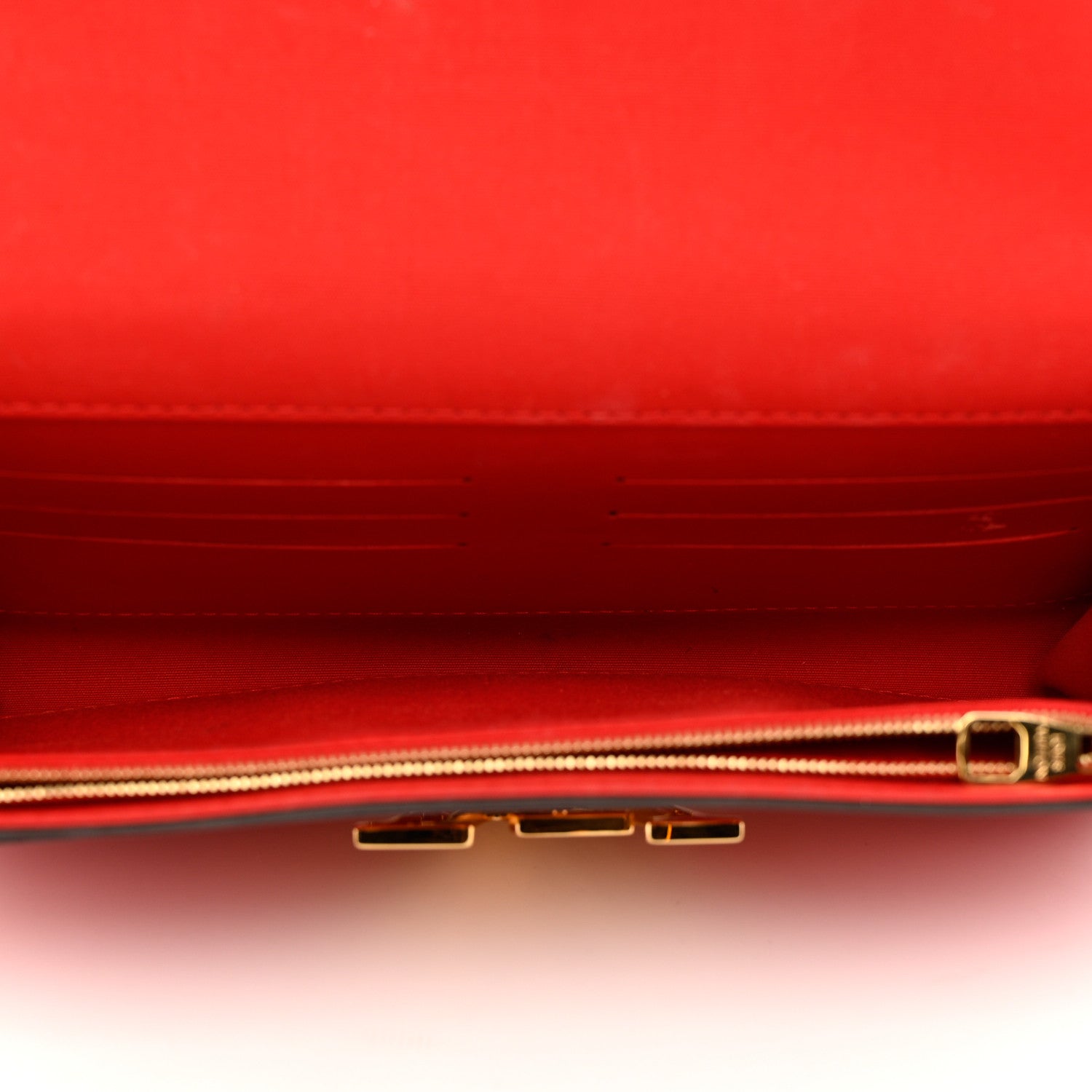 Louis Vuitton Patent Louise Clutch Cherry 4 of 10