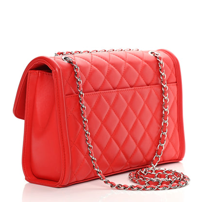 Chanel Lambskin Quilted Large Geometric Flap Red 3 of 19