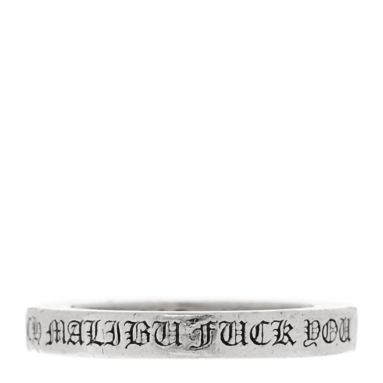 Chrome Hearts Sterling Silver CH Malibu Fck You Spacer Ring 50 5.5 1 of 4