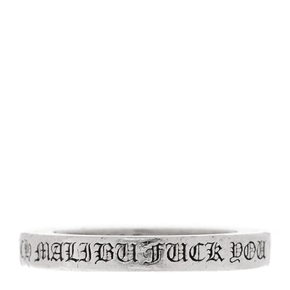 Chrome Hearts Sterling Silver CH Malibu Fck You Spacer Ring 50 5.5 1 of 4