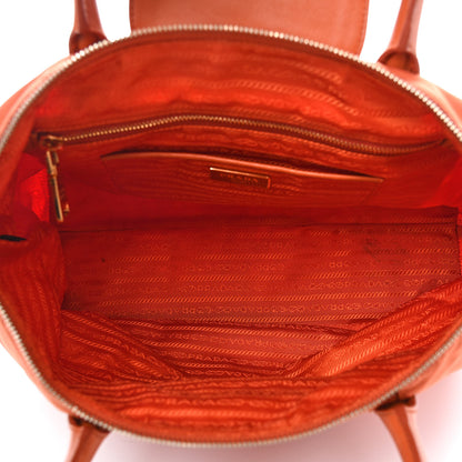 Prada Tessuto Nylon Saffiano Tote Papaya 4 of 9