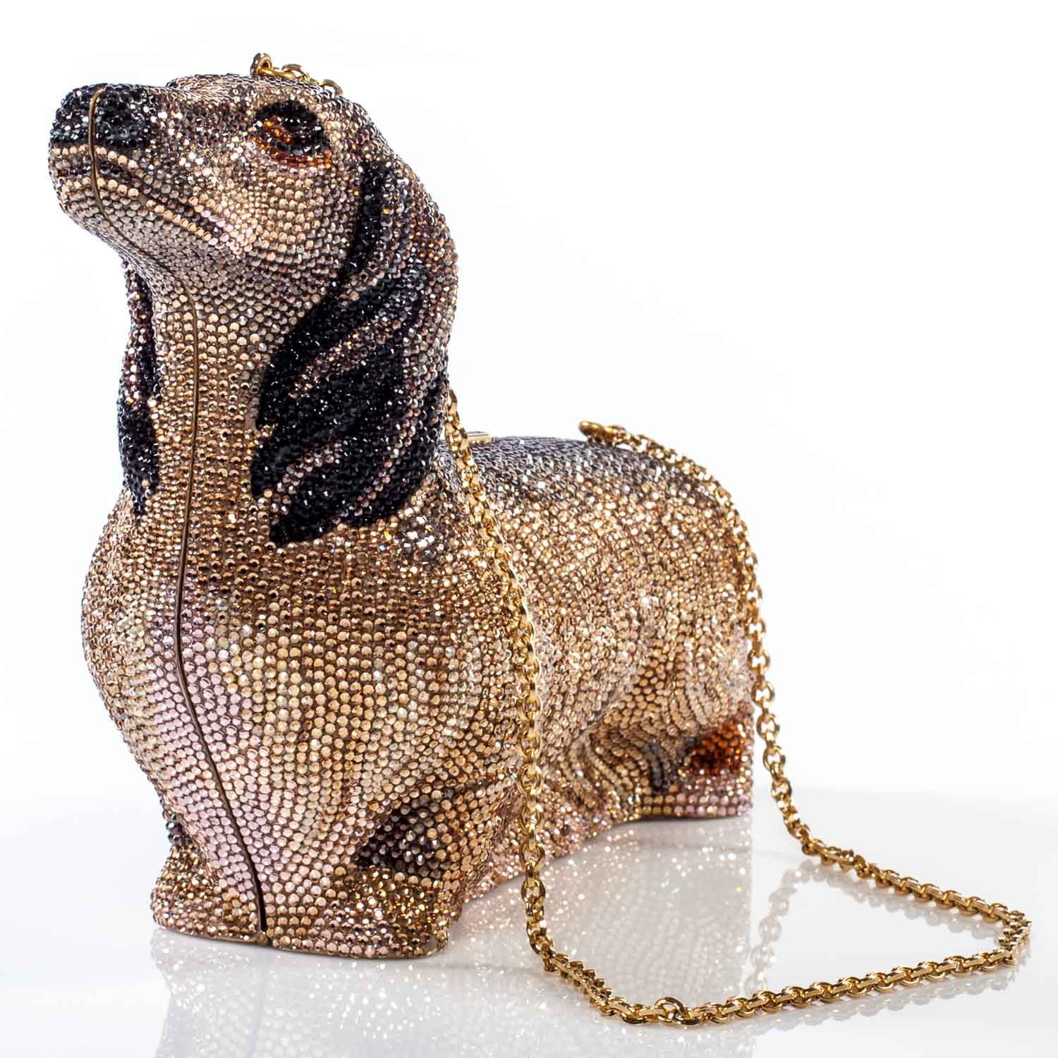 Judith Leiber Crystal Romeo Dachshund Minaudiere Clutch