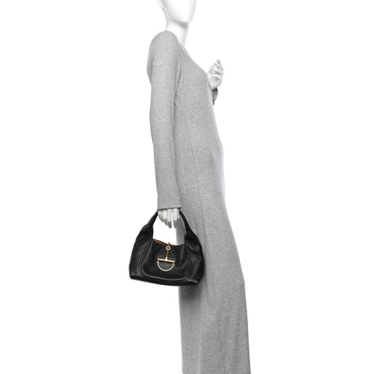 Gucci Grained Calfskin Softbit Medium Shoulder Bag Black 2 of 10