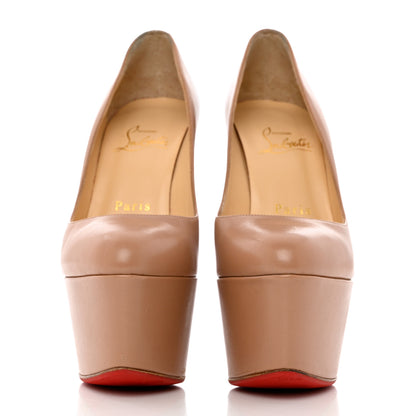 Christian Louboutin Shiny Calfskin Alta Vicky 160 Pumps 35 Nude 2 of 10