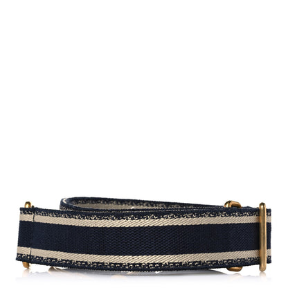 Christian Dior Canvas Embroidered Shoulder Strap Blue 2 of 6