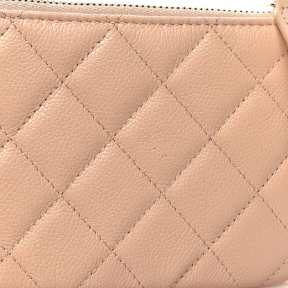 Chanel Caviar Quilted Small Cosmetic Case Light Beige 10 of 10