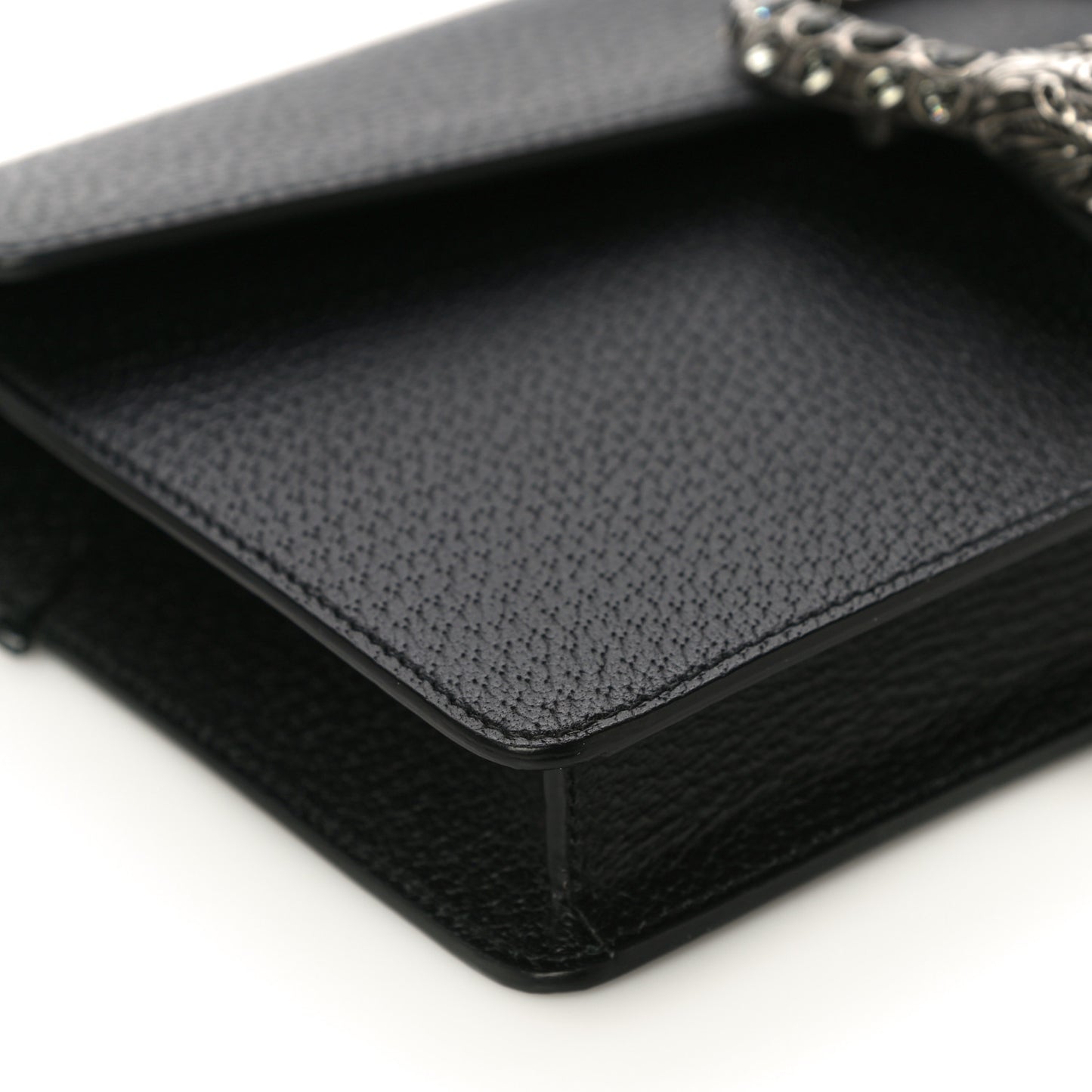 Dollar Calfskin Crystal Dionysus Clutch Wristlet Black Black Diamond