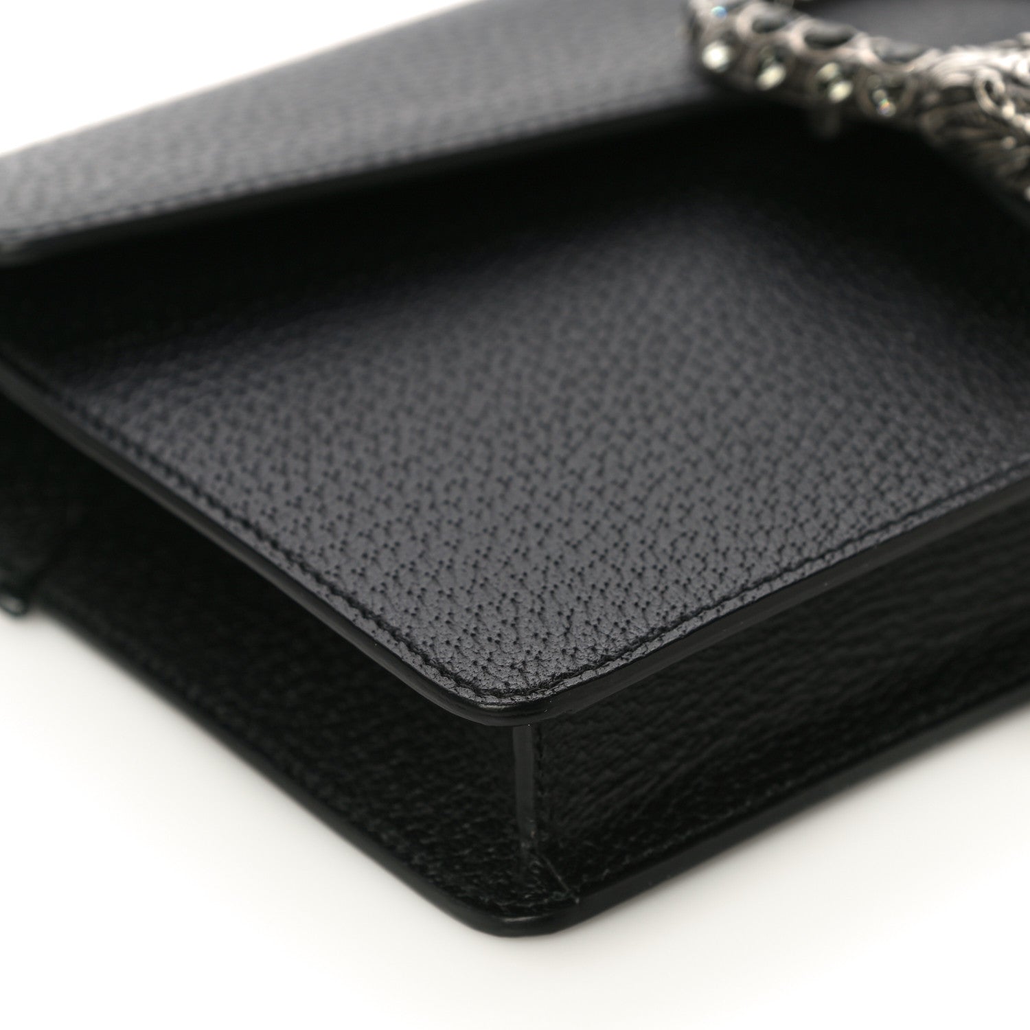 Gucci Dollar Calfskin Crystal Dionysus Clutch Wristlet Black Black Diamond 10 of 11