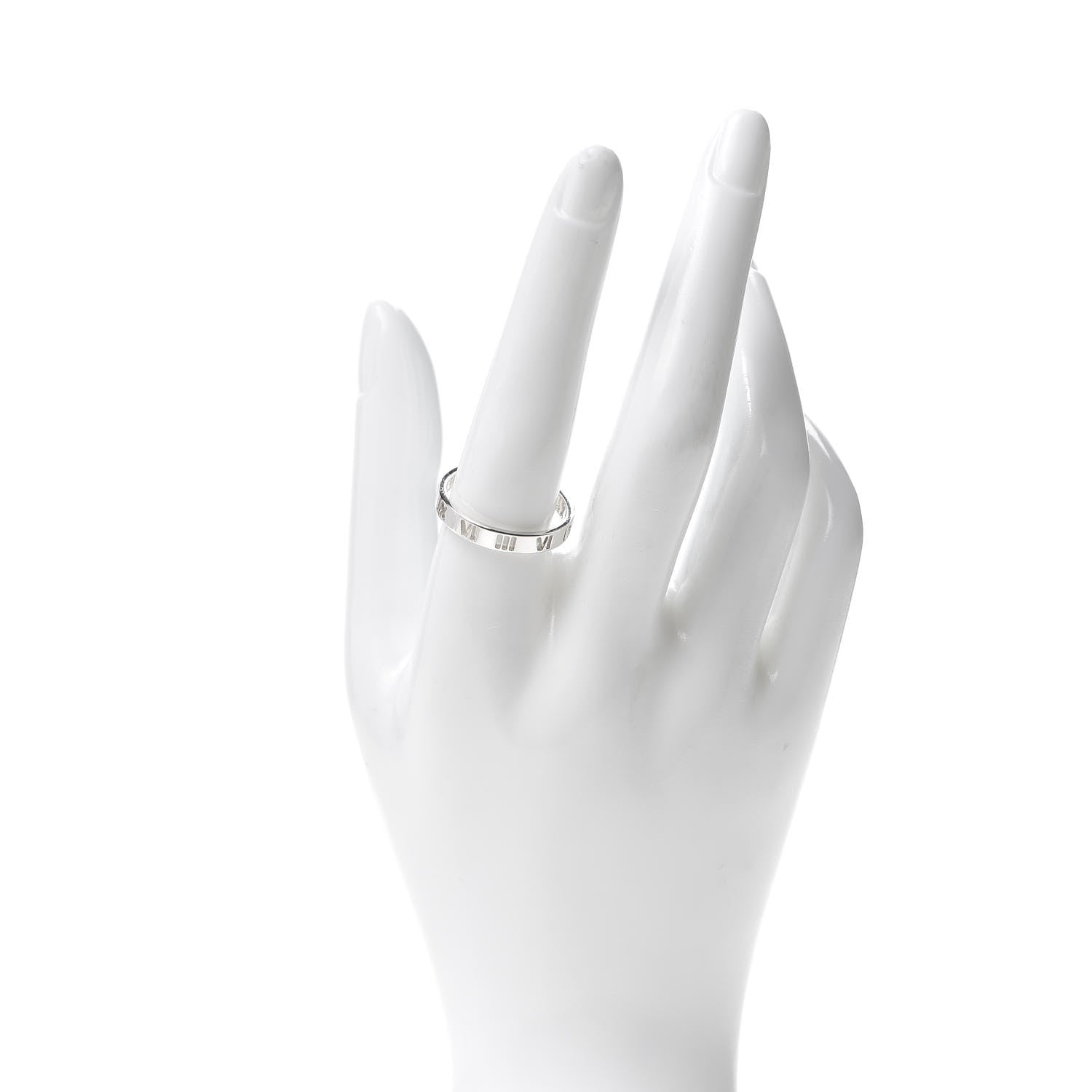 Tiffany Sterling Silver Narrow Atlas Pierced Ring 60 9.25 2 of 5