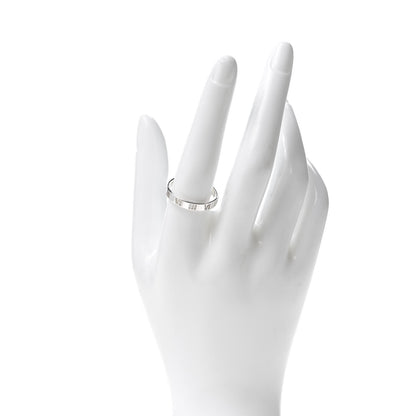 Tiffany Sterling Silver Narrow Atlas Pierced Ring 60 9.25 2 of 5
