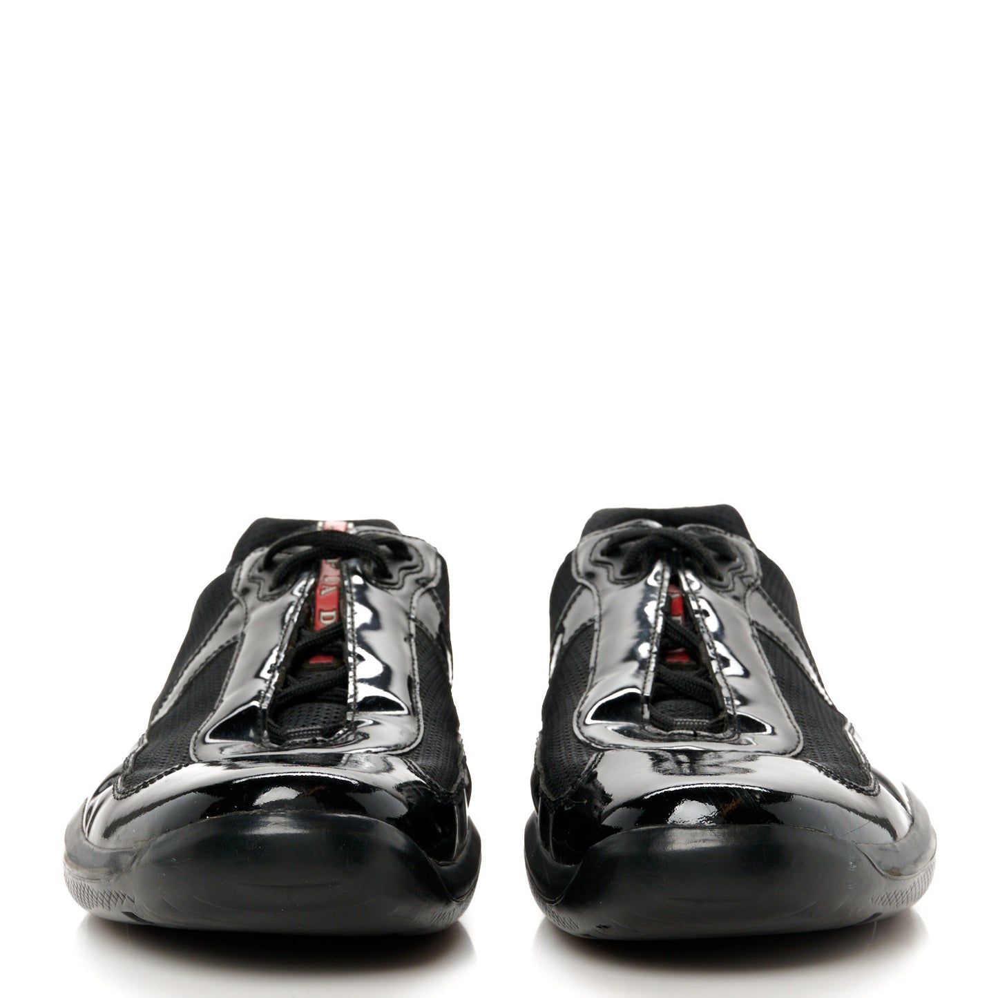 Patent Mens America's Cup Patchwork Sneakers 10.5 Black