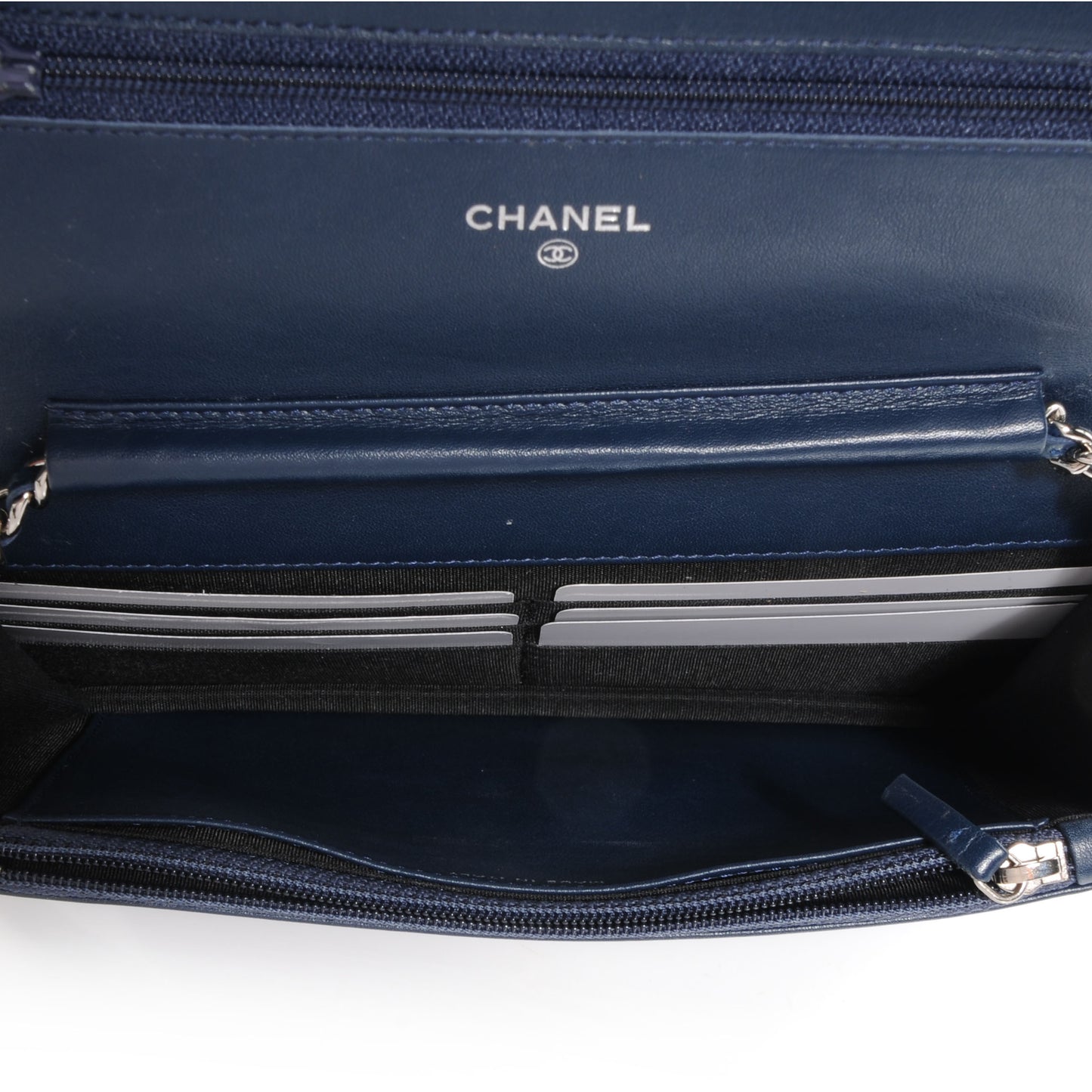 Caviar Timeless CC Wallet on Chain WOC Navy Blue