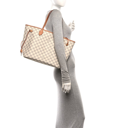 Louis Vuitton Damier Azur Neo Neverfull MM Rose Ballerine 2 of 17