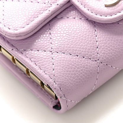 Chanel Caviar Quilted Classic 4 Key Holder Wallet Light Pink 8 of 10