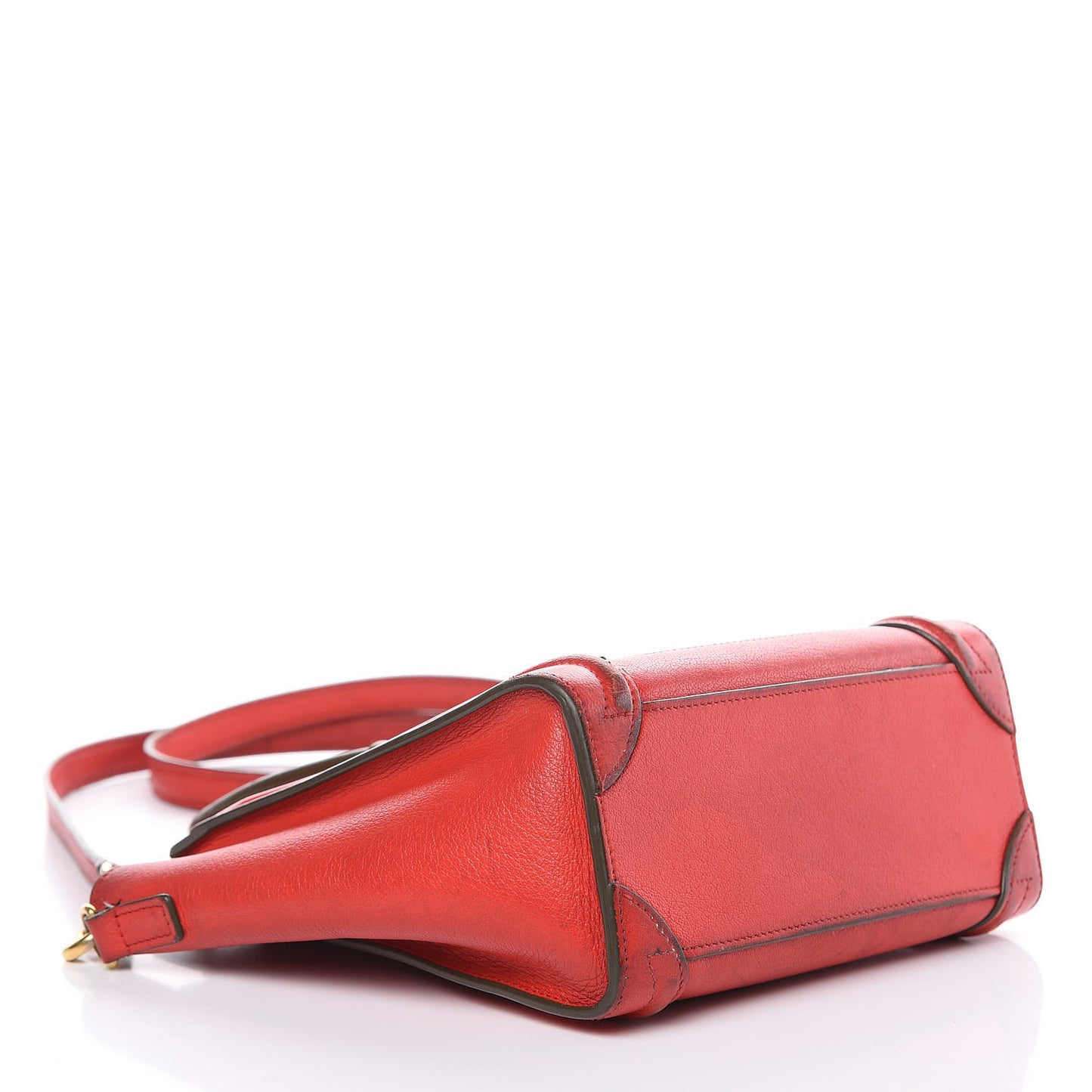 Goatskin Nano Tri-Color Luggage Red