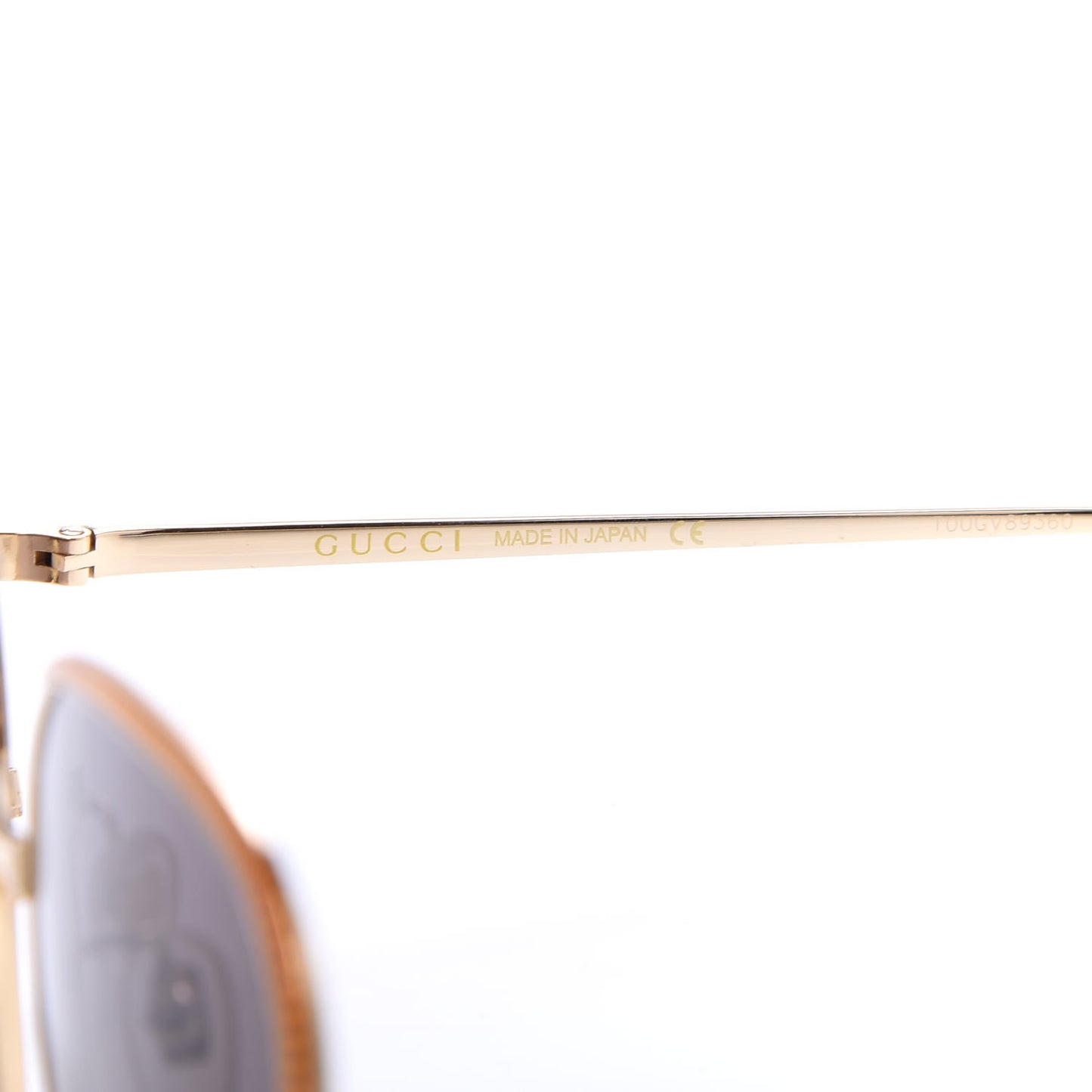 Metal Oversized Sunglasses GG0400S Gold Brown