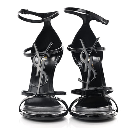 Saint Laurent Patent Cassandra 100 Sandals 38.5 Black 2 of 11