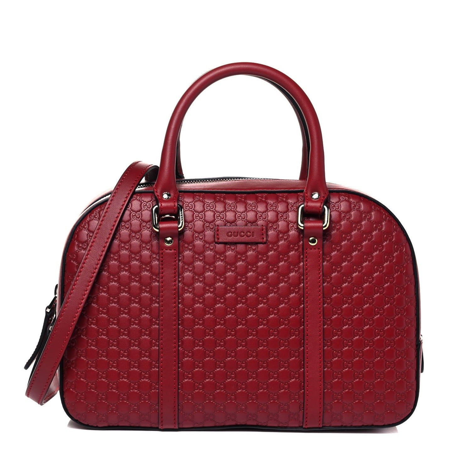 Soft Microguccissima Medium Crossbody Bag Rosso