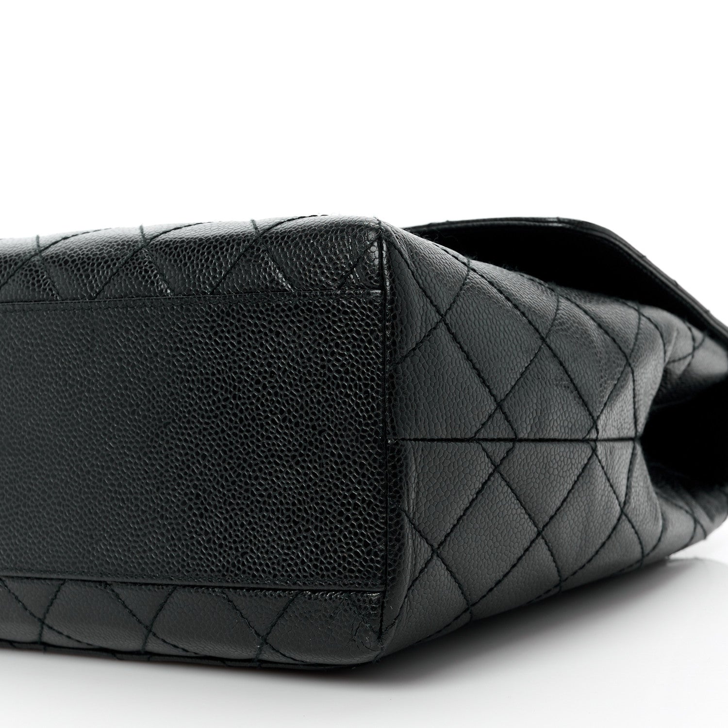 Chanel Caviar Quilted Jumbo Kelly Flap Black 11 of 13