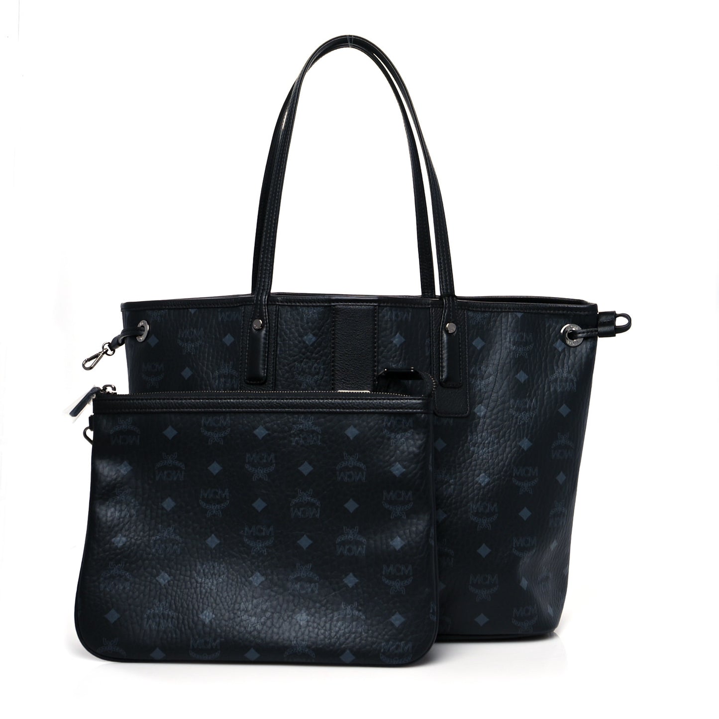 Visetos Medium Reversible Shopping Tote Black
