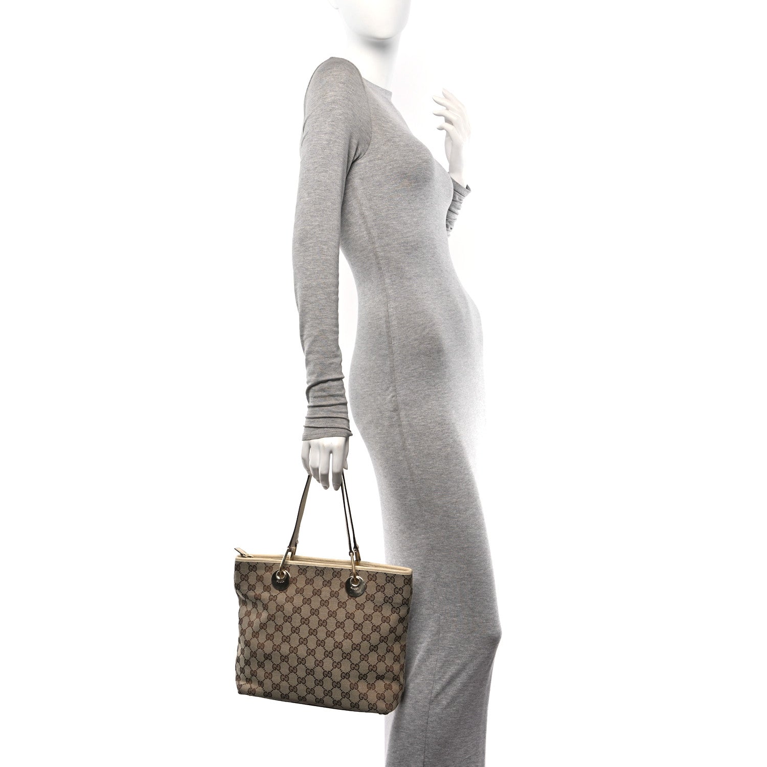 Gucci Monogram Eclipse Tote White 2 of 11
