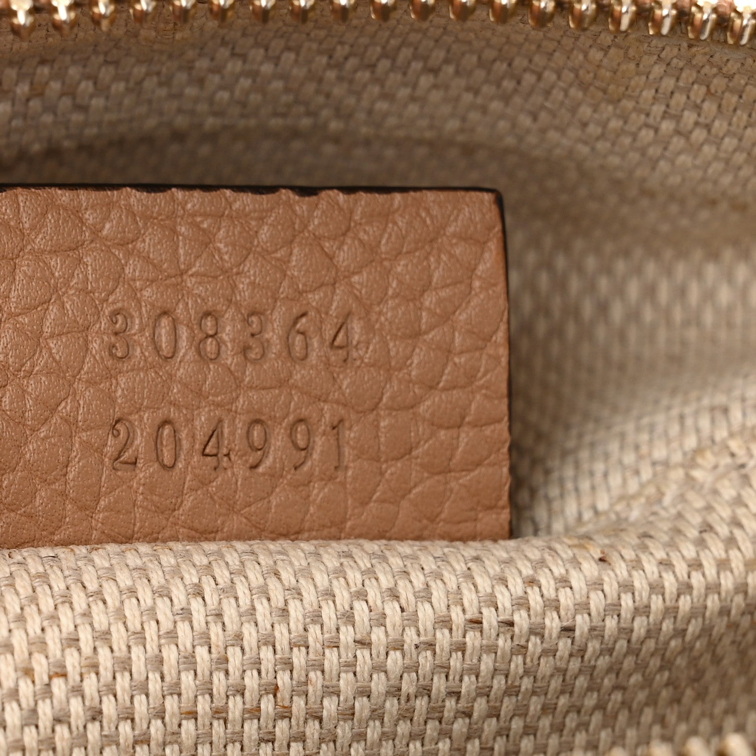 Gucci Pebbled Calfskin Small Soho Disco Bag Camelia 7 of 10
