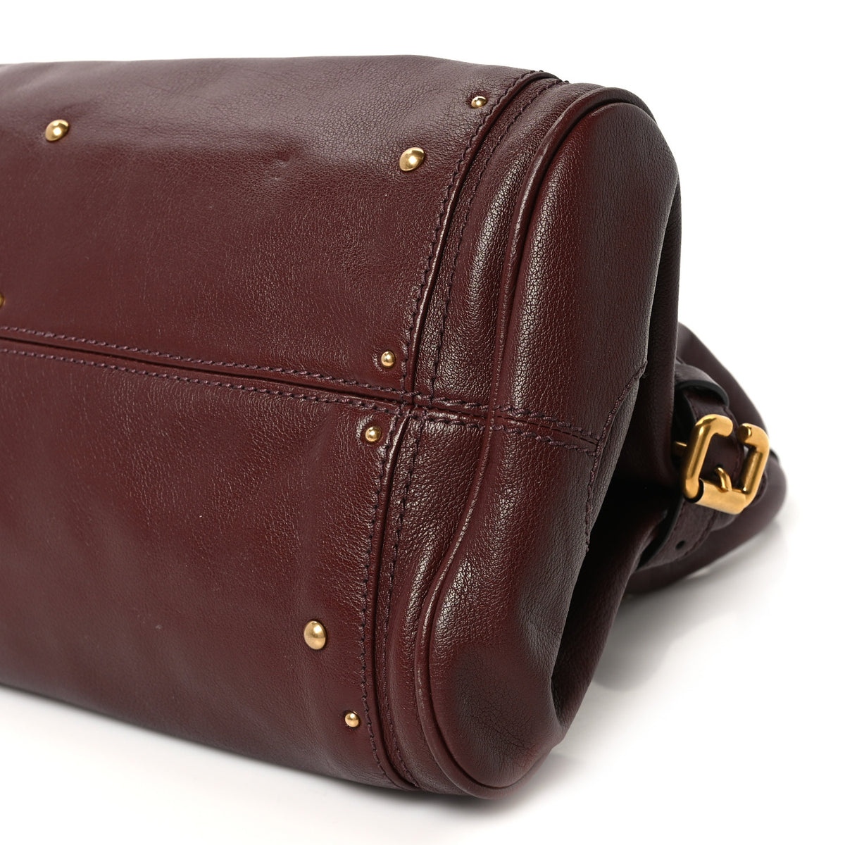 Chloe Grained Buffalo Medium Paddington Satchel Grenat 10 of 10