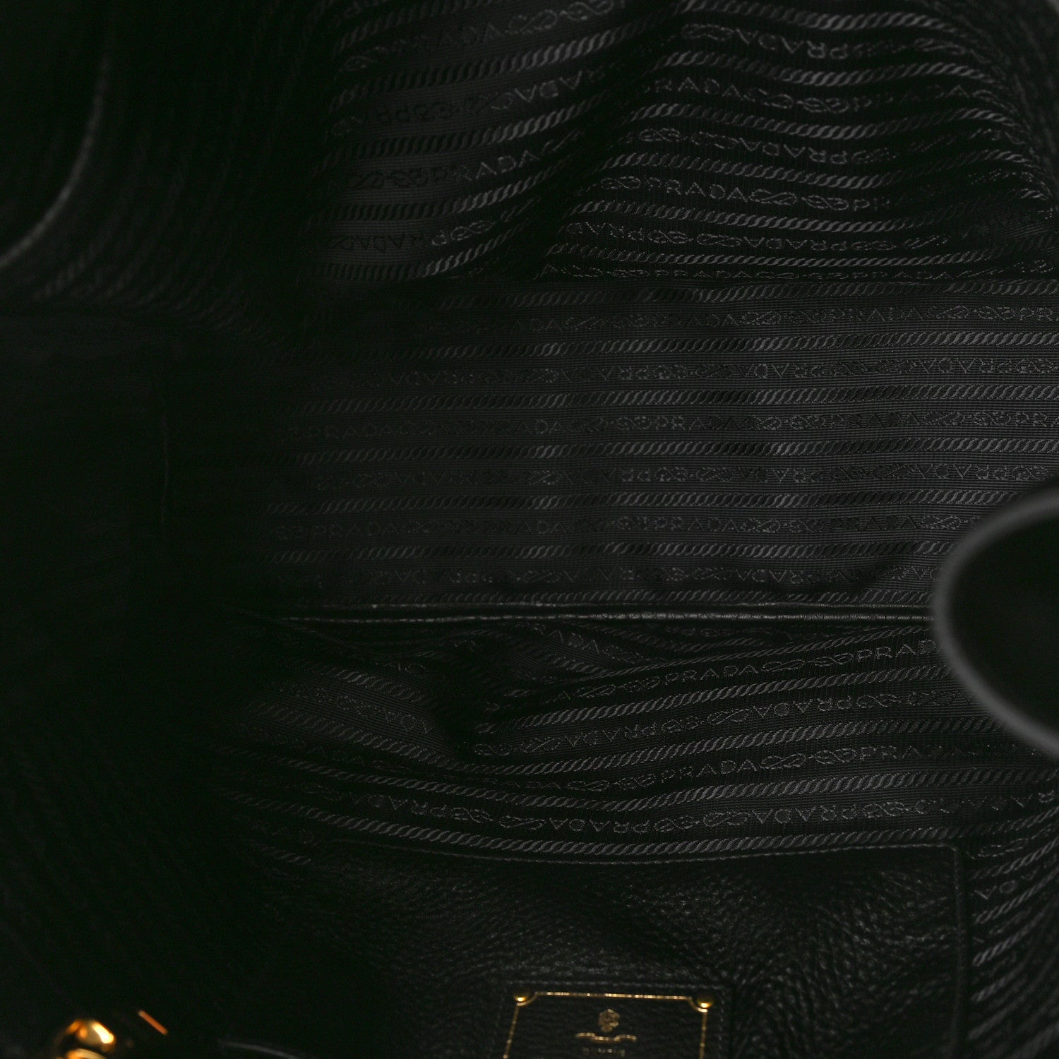 Prada Vitello Daino Side Zip Tote Black 5 of 8