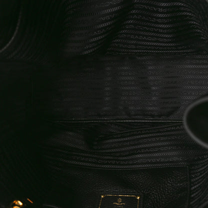 Prada Vitello Daino Side Zip Tote Black 5 of 8