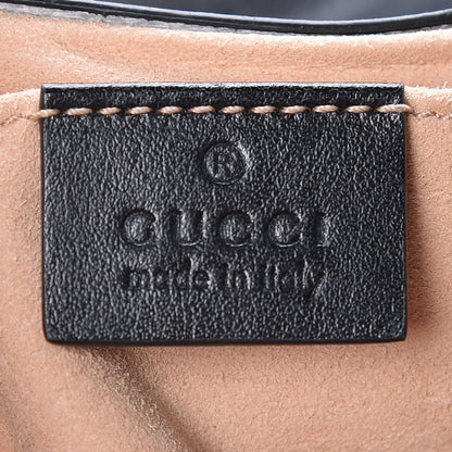Gucci Calfskin Matelasse Mini GG Marmont Shoulder Bag Black 8 of 12