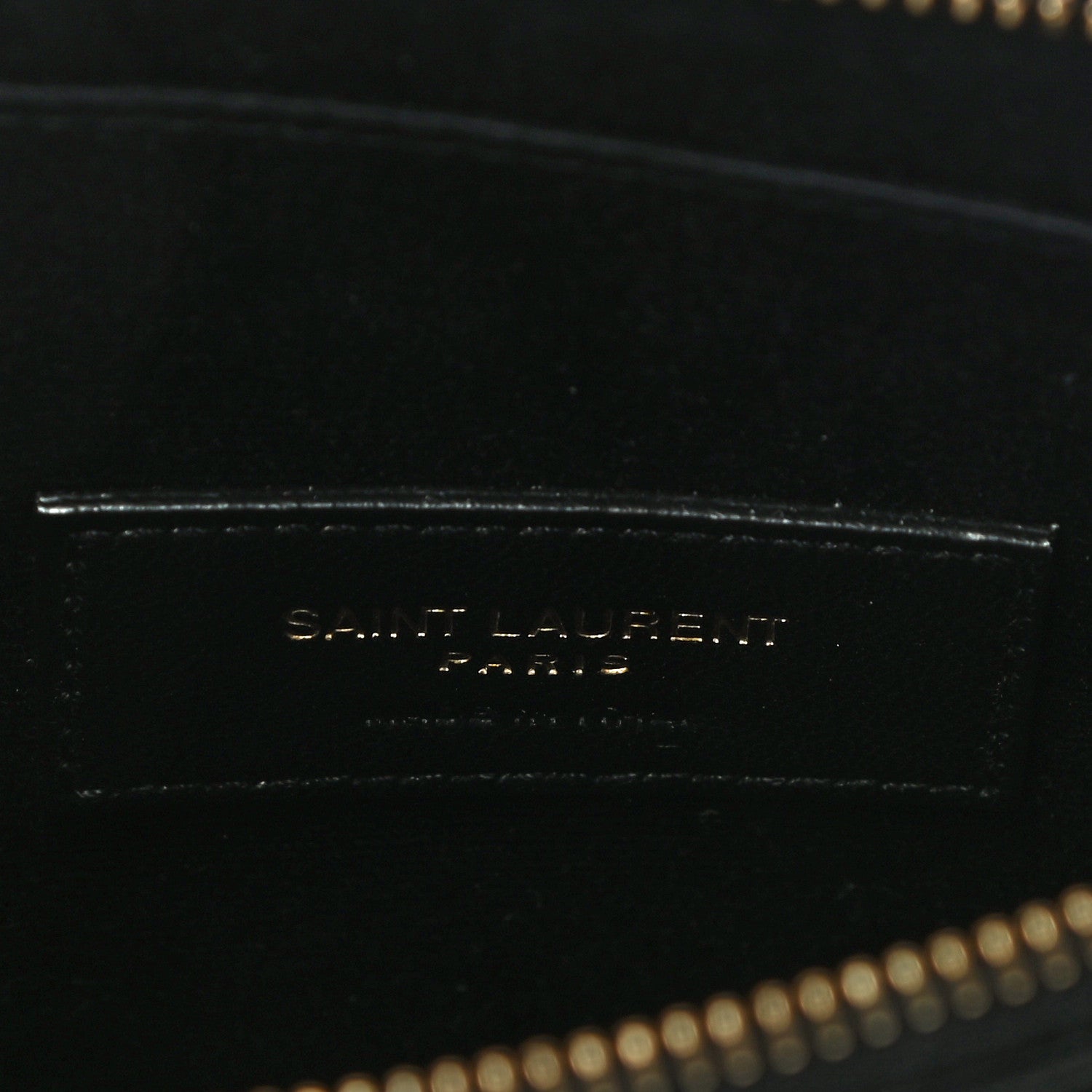 Saint Laurent Grain De Poudre Chevron Monogram Large Bill Pouch Black 6 of 10