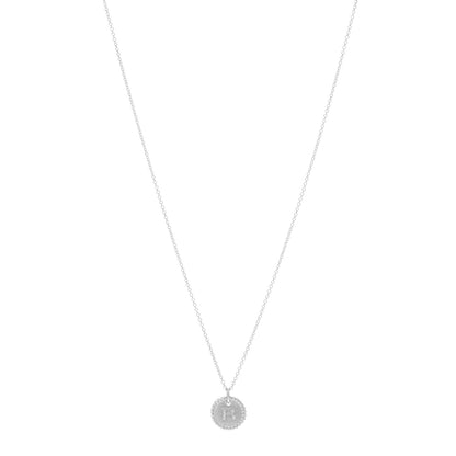 David Yurman 18K White Gold Diamond Initial B Charm Necklace 1 of 4