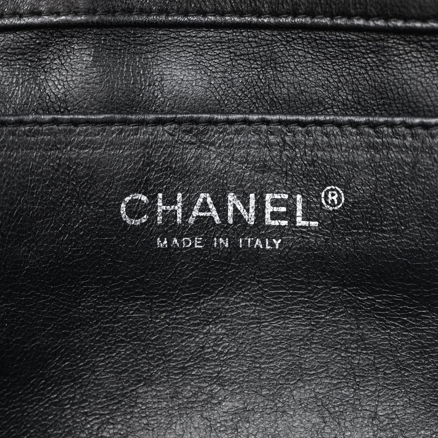 Patent Quilted Clutch with Chain Flap Black