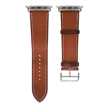 Hermes Barenia 42mm Apple Watch Single Tour Band Fauve 1 of 6