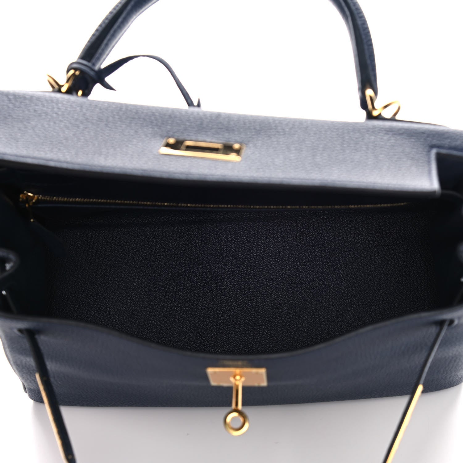 Hermes Togo Kelly Retourne 28 Bleu Nuit 7 of 39