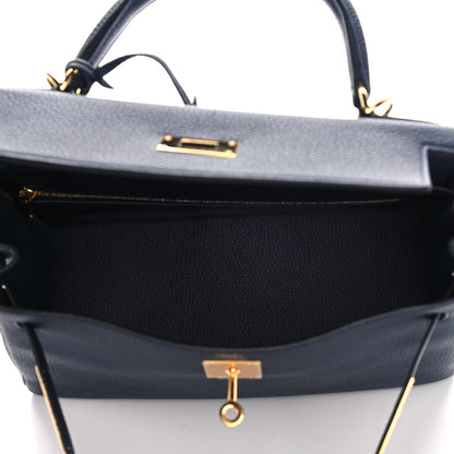 Hermes Togo Kelly Retourne 28 Bleu Nuit 7 of 39