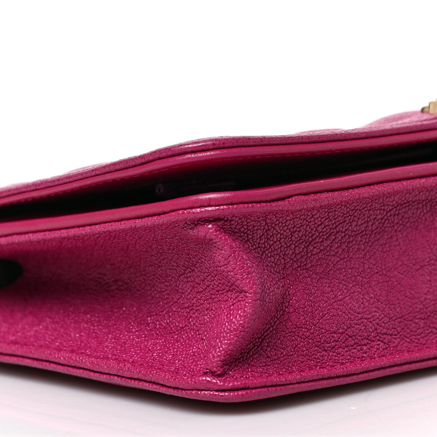 Caviar Quilted Boy Wallet On Chain WOC Fuchsia