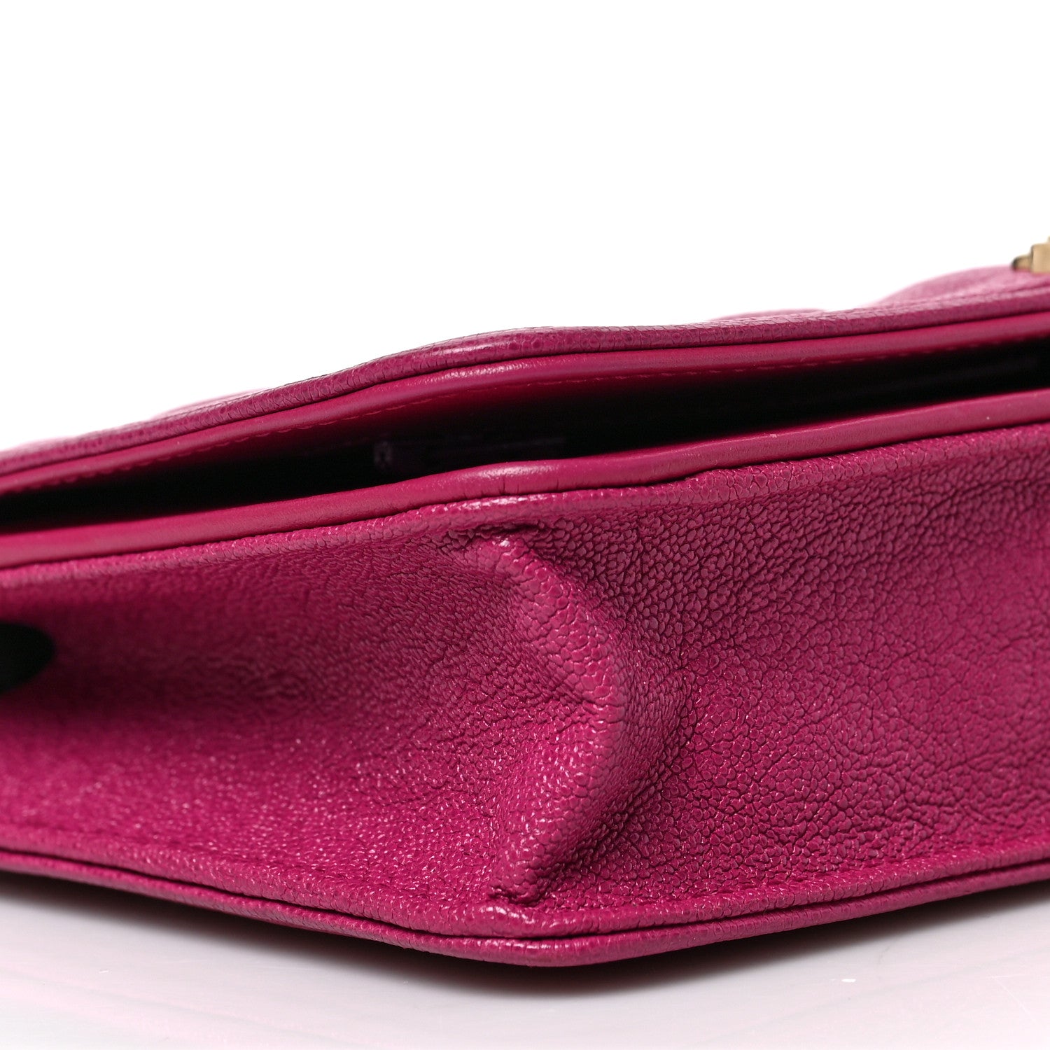 Chanel Caviar Quilted Boy Wallet On Chain WOC Fuchsia 8 of 9