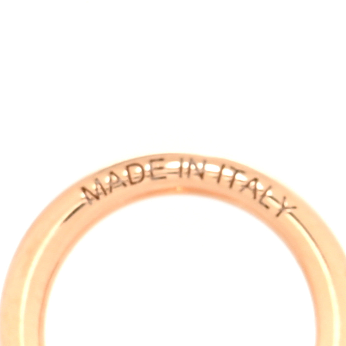 Hermes Rose Gold Plated Charms Grelot Twilly Ring 4 of 4