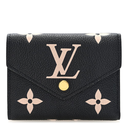 Louis Vuitton Empreinte Monogram Giant Victorine Wallet Black Beige 1 of 7