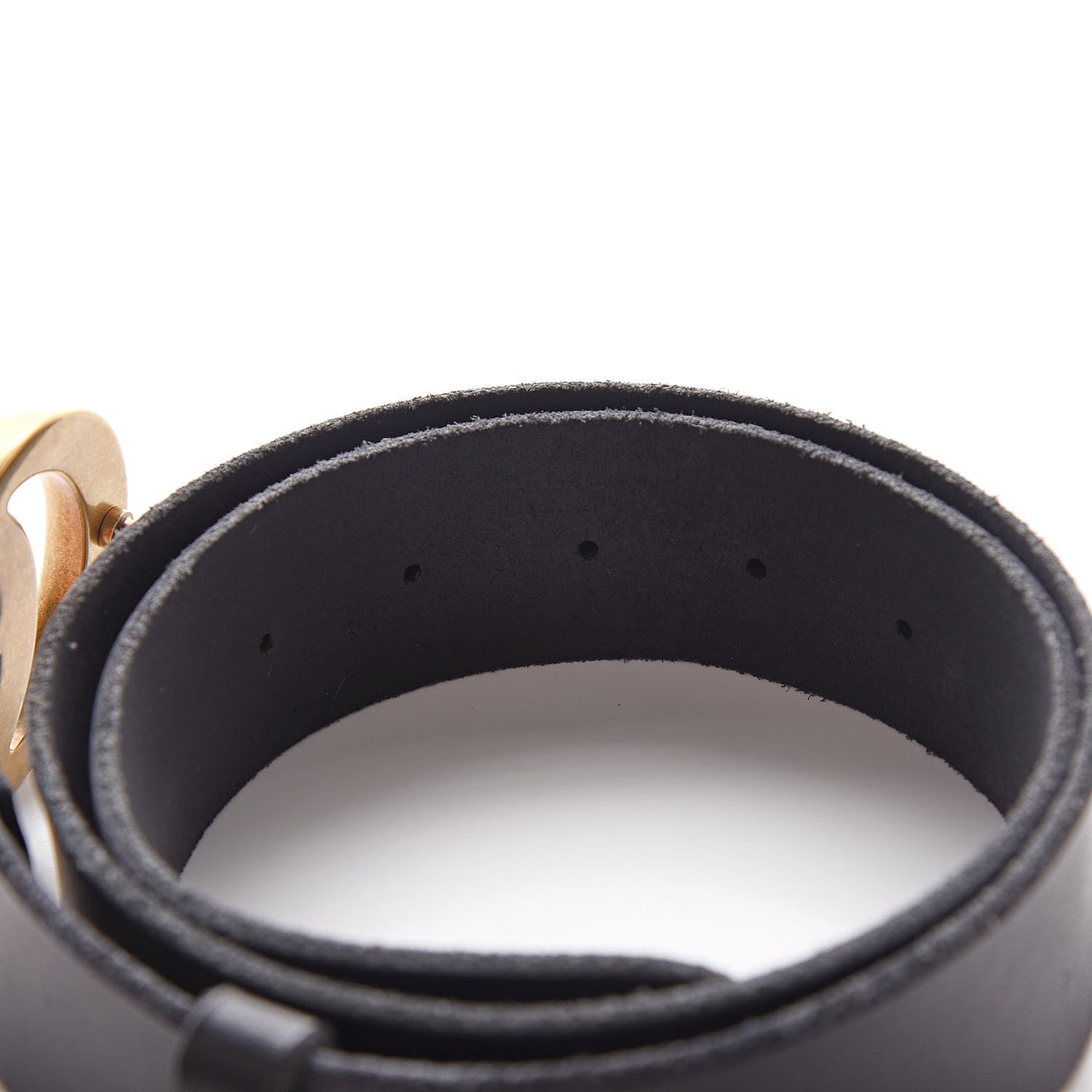 Gucci Faded Calfskin Double G 40mm Belt 75 30 Black 4 of 6