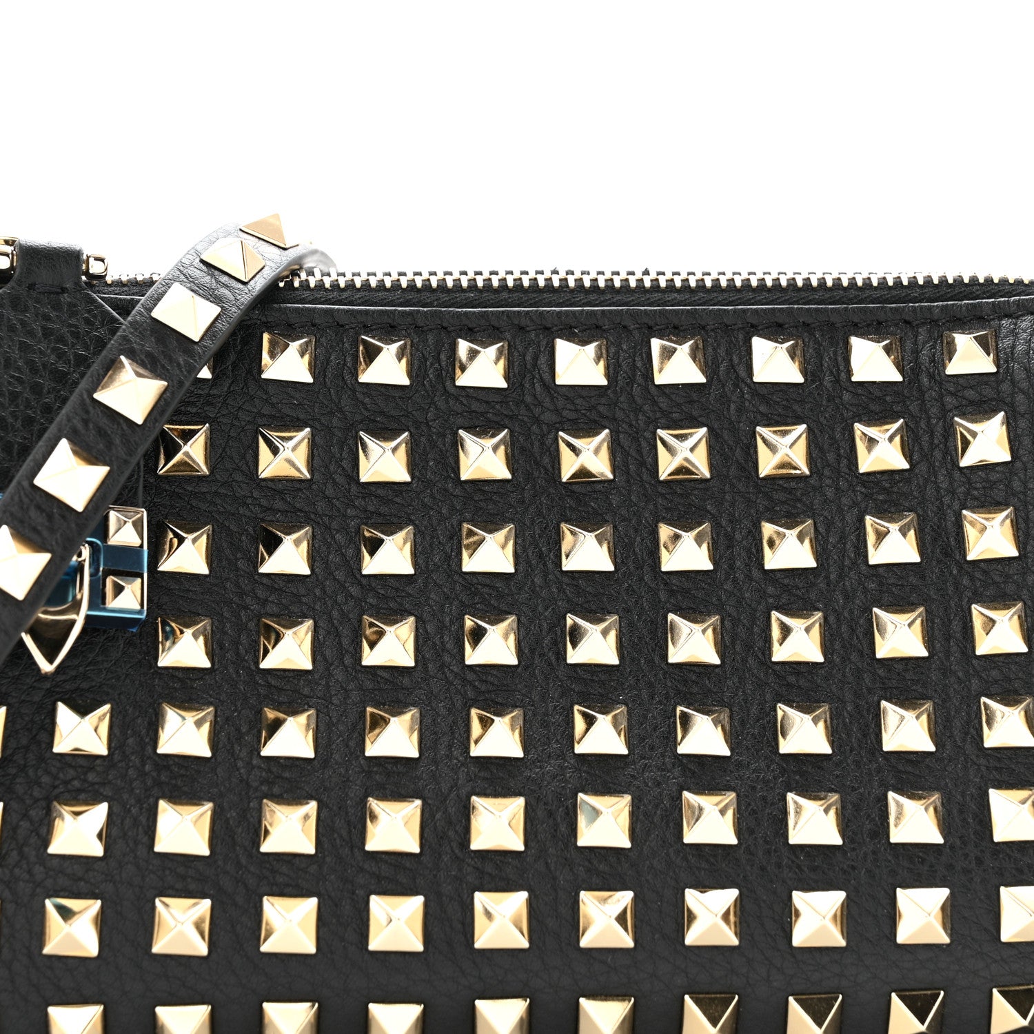 Valentino Garavani Grained Calfskin Small Rockstud All Over Crossbody Bag Black 7 of 9