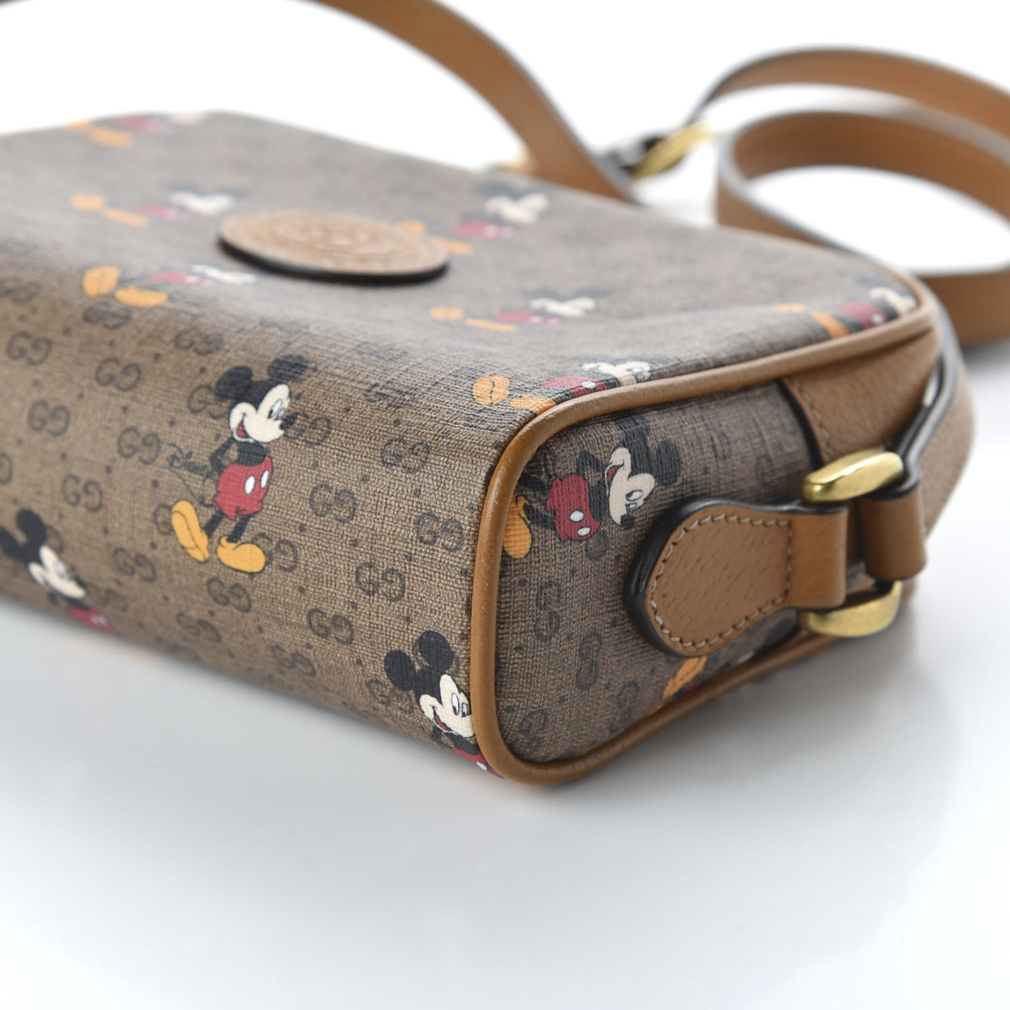 X DISNEY Mini Vintage GG Supreme Monogram Mickey Mouse Shoulder Bag Beige Vintage Sun Oil