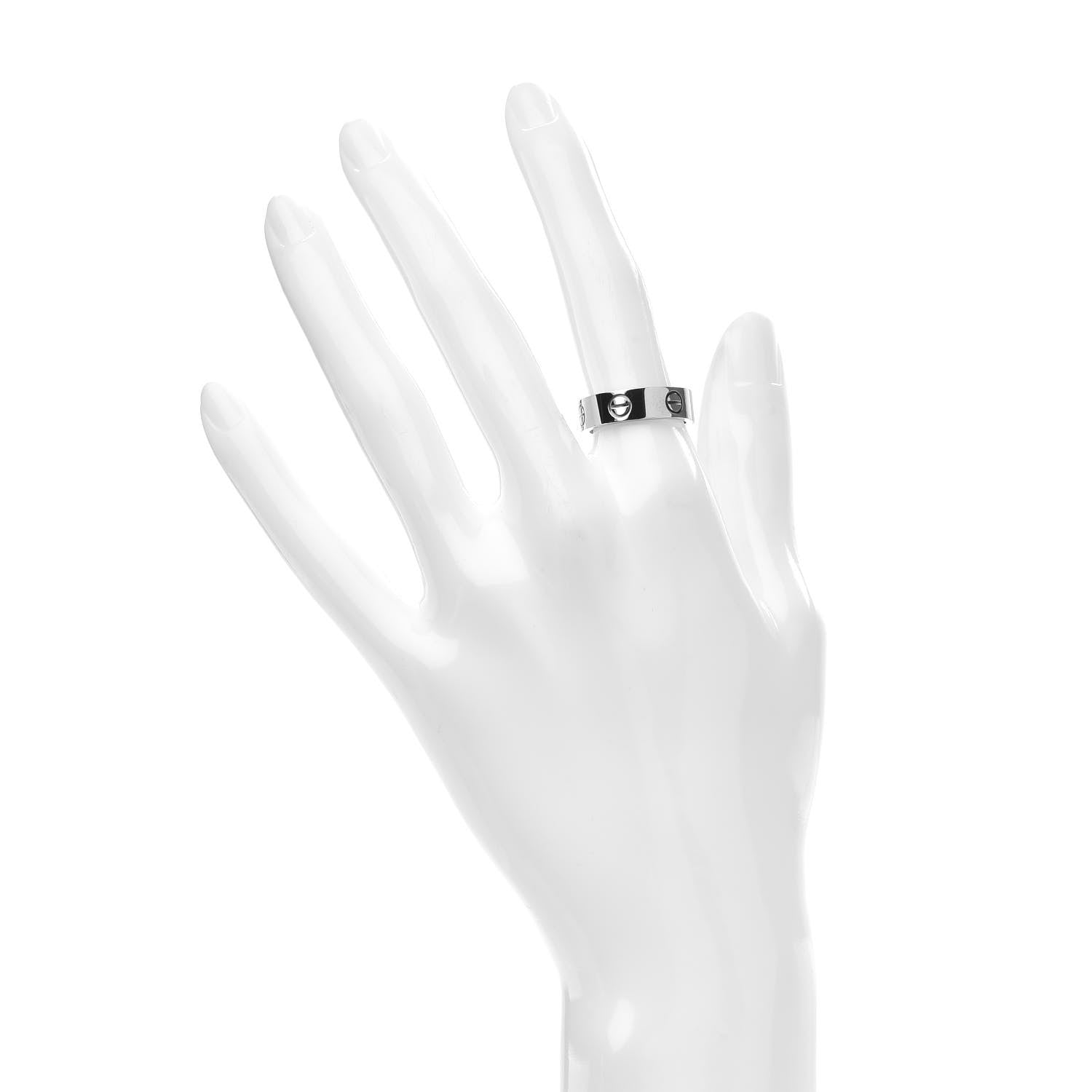 Cartier 18K White Gold 5.5mm LOVE Ring 53 6.25 2 of 4