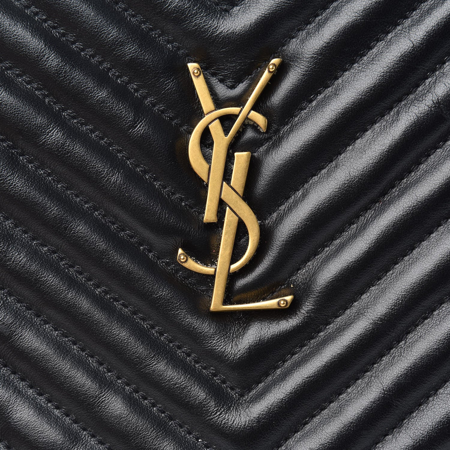 Saint Laurent Calfskin Matelasse Monogram Lou Camera Bag Black 10 of 12