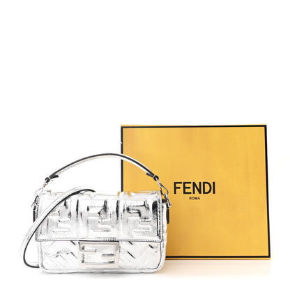 Fendi Rock Millenium FF 1974 Embossed Mini Baguette Palladio 12 of 12