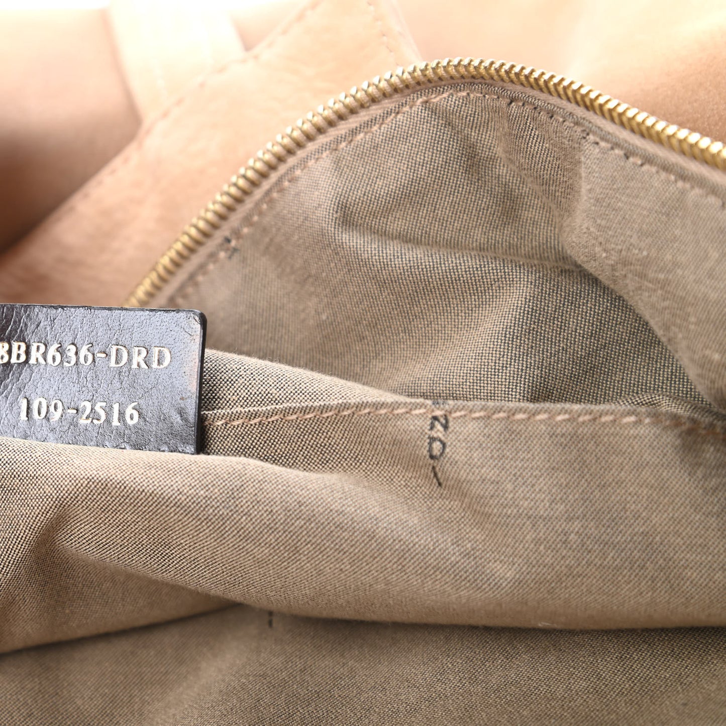Metallic Nubuck Medium Chains Tote Caramello