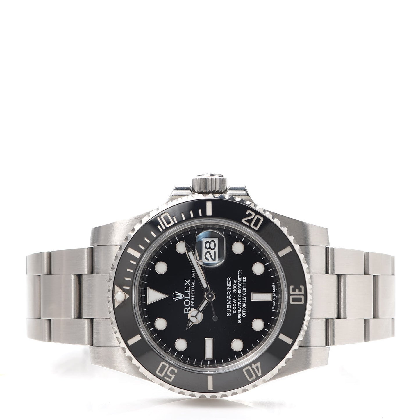 Stainless Steel 40mm Oyster Perpetual Submariner Date Watch Black 116610LN