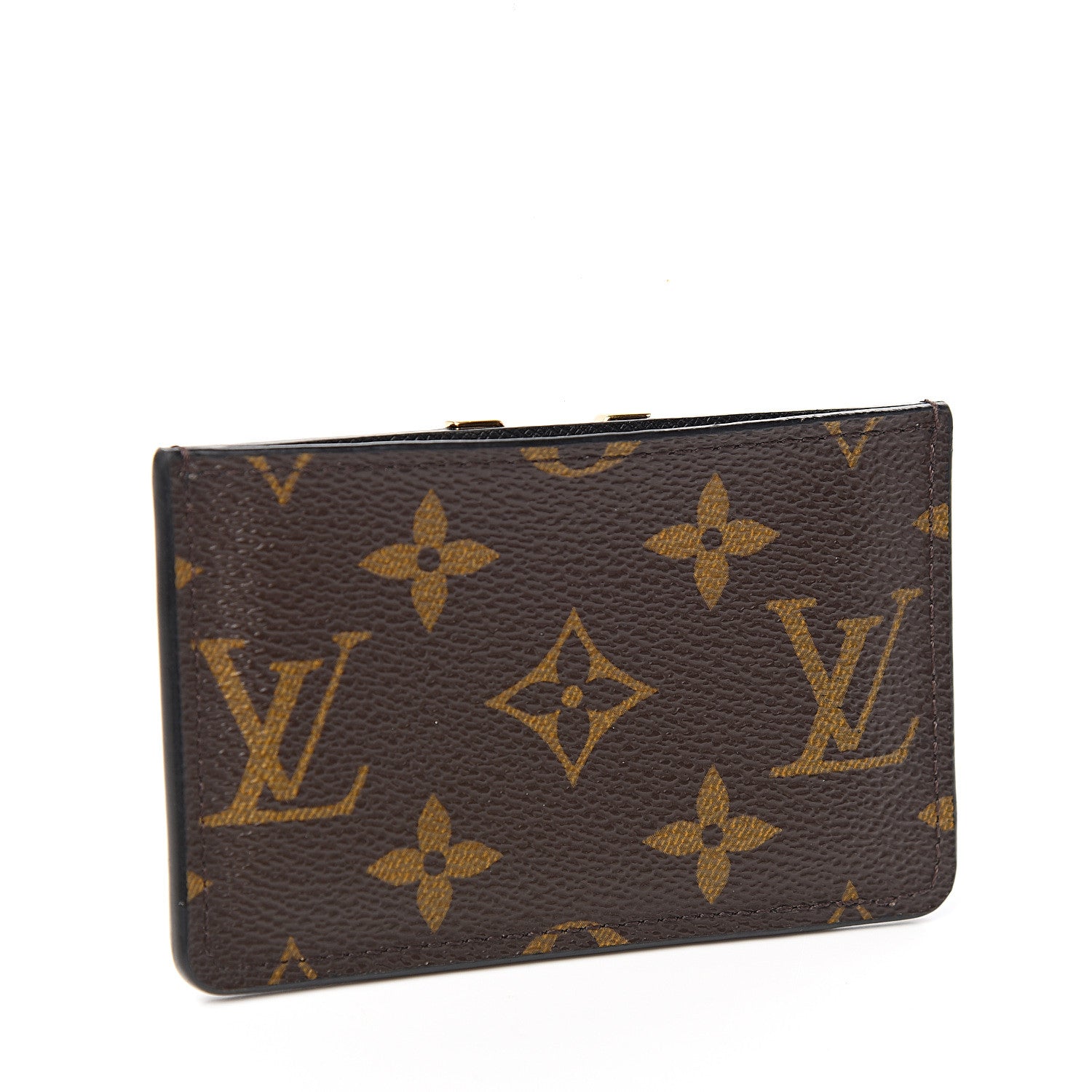 Louis Vuitton Monogram Calfskin Kimono Card Holder Black 2 of 7