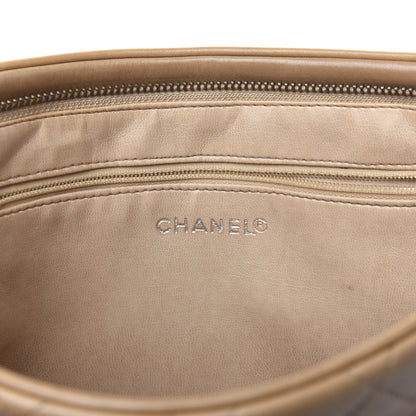 Chanel Lambskin Quilted Cosmetic Zip Pouch Beige 8 of 21